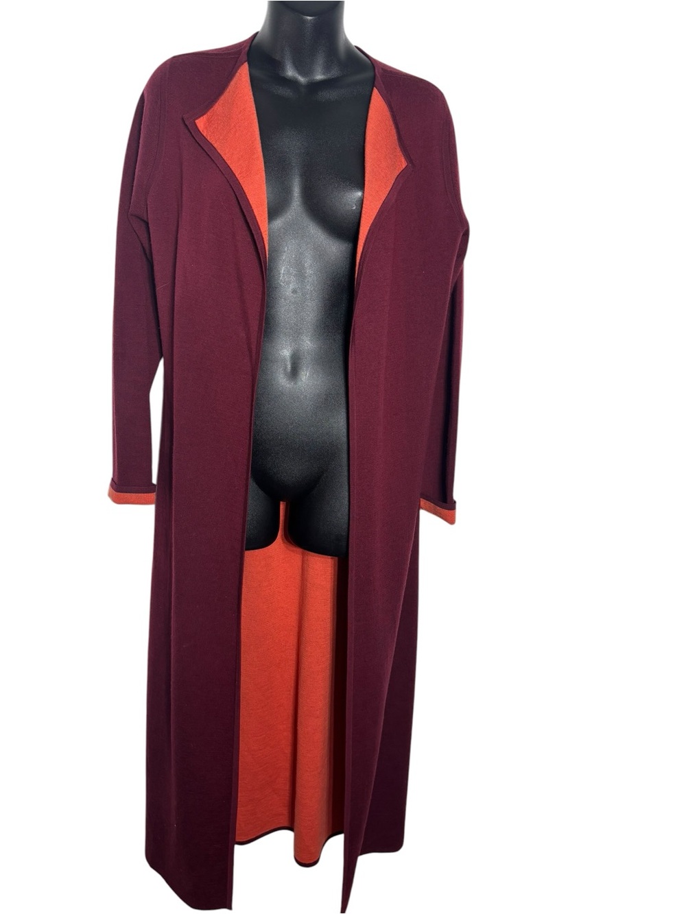 Gabriela Hearst women’s medium long line duster cardigan wool cashmere silk
